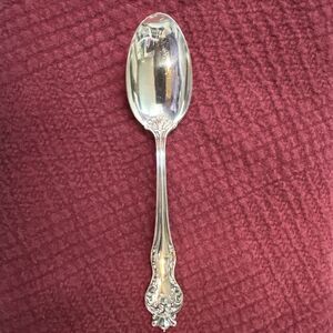 Antique Howard Queen Sterling Silver Teaspoon Pat 1898 Monogram 1901